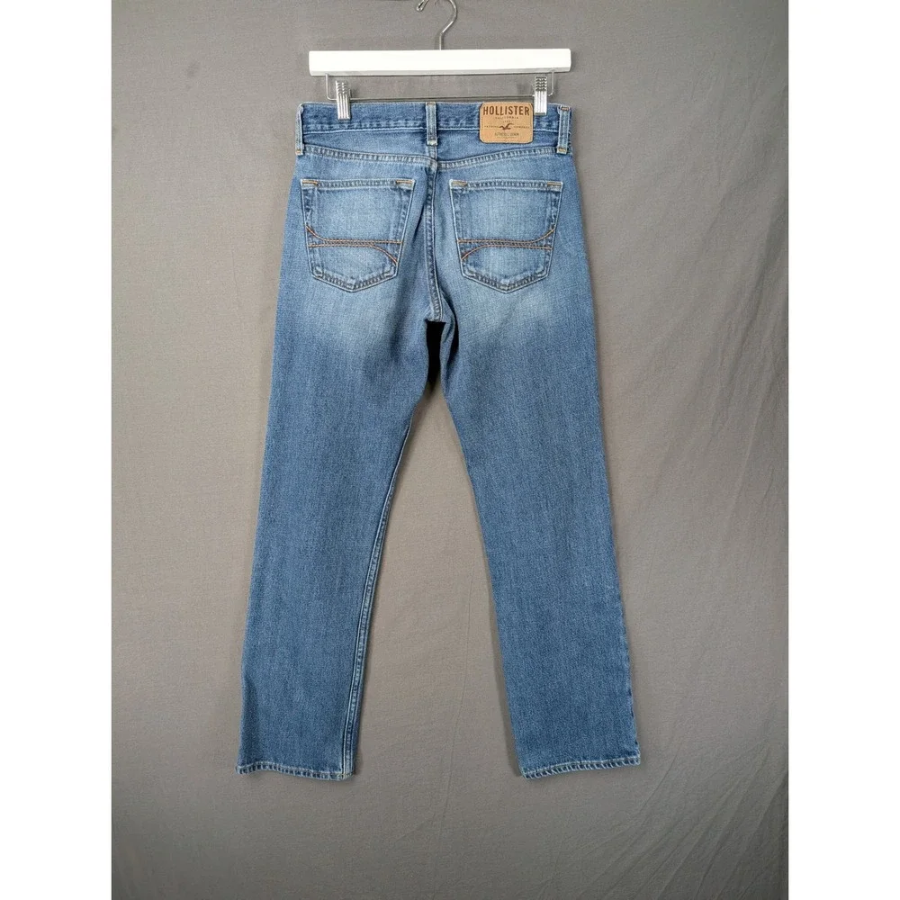 Hollister‎ Mens Straight Leg Jeans Blue Denim Medium Wash 28x30